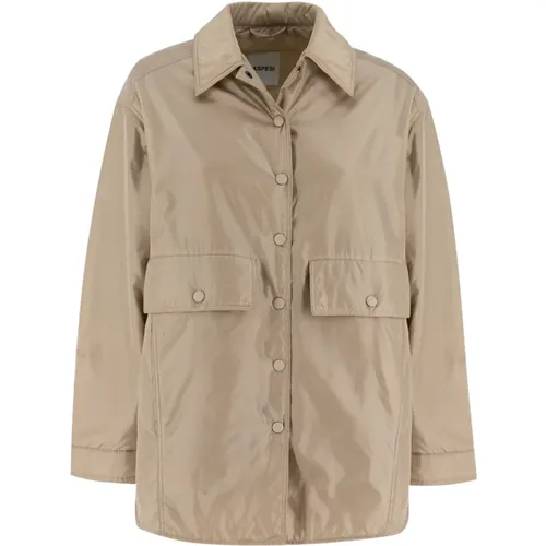 Nylon Padded Blouson Jacket with Large Pockets , female, Sizes: XS, L - Aspesi - Modalova