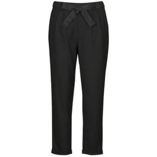 Karierte Lyrex Gürtel Chino Hose Schwarz , Damen, Größe: M L32 - Only - Modalova