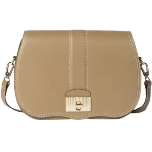 Khaki Leather Satchel Bag for Women , female, Sizes: ONE SIZE - PS By Paul Smith - Modalova