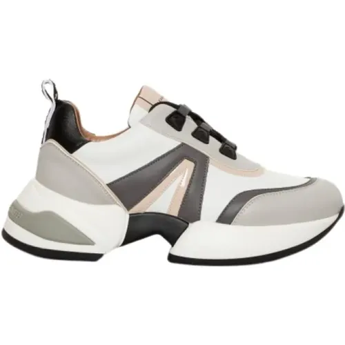 Marble Sneakers - White/Grey/Rose , female, Sizes: 8 UK, 7 UK - Alexander Smith - Modalova