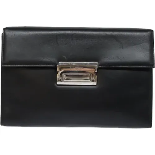 Pre-owned Leather clutches , female, Sizes: ONE SIZE - Salvatore Ferragamo Pre-owned - Modalova