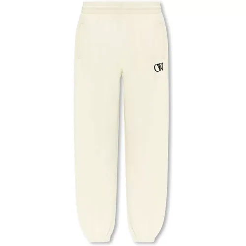 Sweatpants mit Logo , Damen, Größe: M - Off White - Modalova