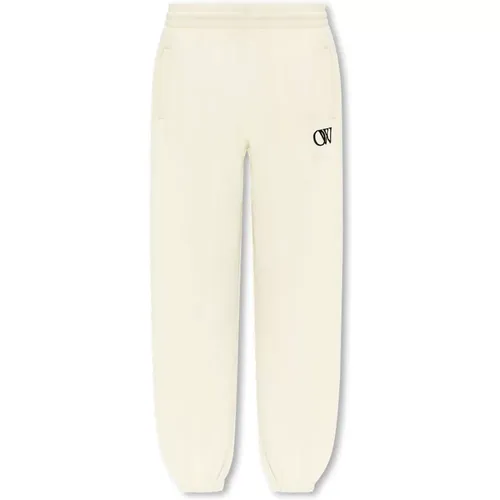 Sweatpants mit Logo , Damen, Größe: XS - Off White - Modalova