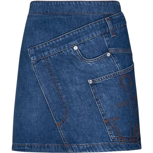 Twisted Mini Skirt , female, Sizes: 2XS, S - JW Anderson - Modalova