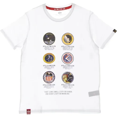 Nasa Mission Tee Weißes Herren T-Shirt - alpha industries - Modalova