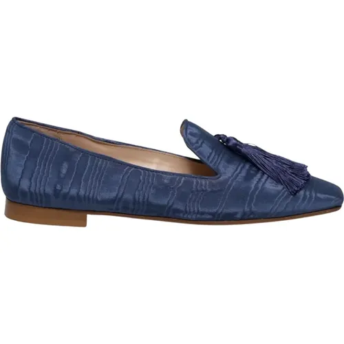 Blaue Loafer Schuhe mit Seidenquasten , Damen, Größe: 38 EU - Prosperine - Modalova