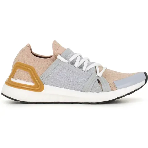 Grey and Pink Primeknit Sneakers , female, Sizes: 5 1/2 UK, 6 1/2 UK - adidas by stella mccartney - Modalova