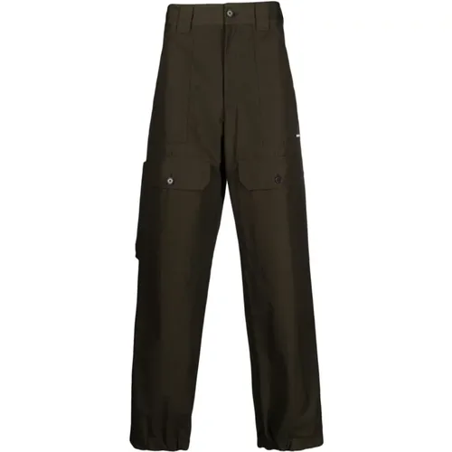 Cotton Trousers with Cargo Pockets , male, Sizes: L - Msgm - Modalova