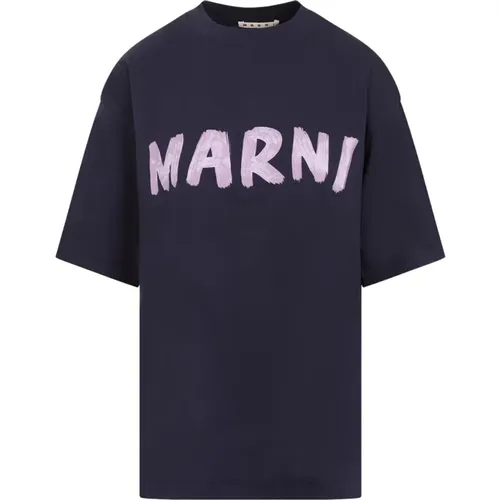 T-Shirts,Baumwoll T-Shirt in Cinder Rose,Lily T-Shirt - Marni - Modalova