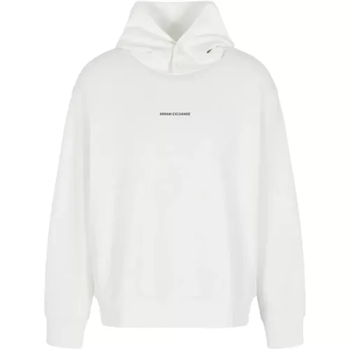 Weiße Kapuzen-Sweatshirt French Terry Aw24 , Herren, Größe: L - Armani Exchange - Modalova