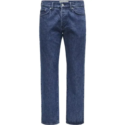 Straight Edge Jeans , Herren, Größe: W36 - Only & Sons - Modalova