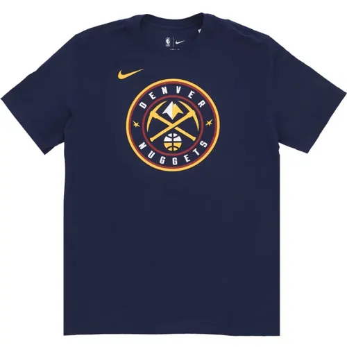 Denver Nuggets Logo T-Shirt , Herren, Größe: L - Nike - Modalova