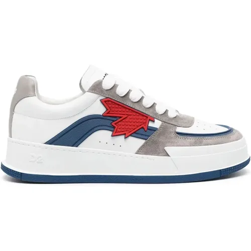 Blattmuster Statement Sneakers , Herren, Größe: 41 EU - Dsquared2 - Modalova