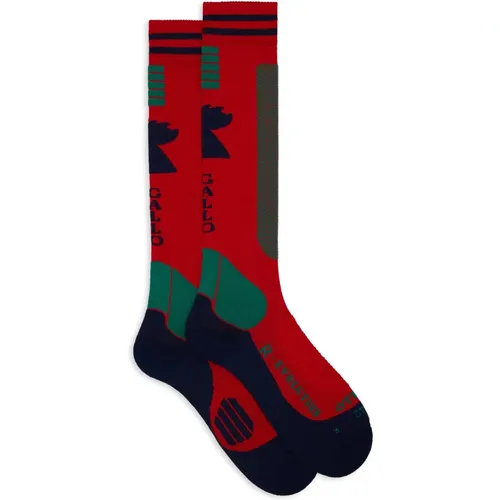 Stilvolle Rote Chevron Ski Socken , unisex, Größe: M - Gallo - Modalova