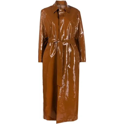 Brauner Glänzender Trenchcoat , Damen, Größe: XS - Filippa K - Modalova