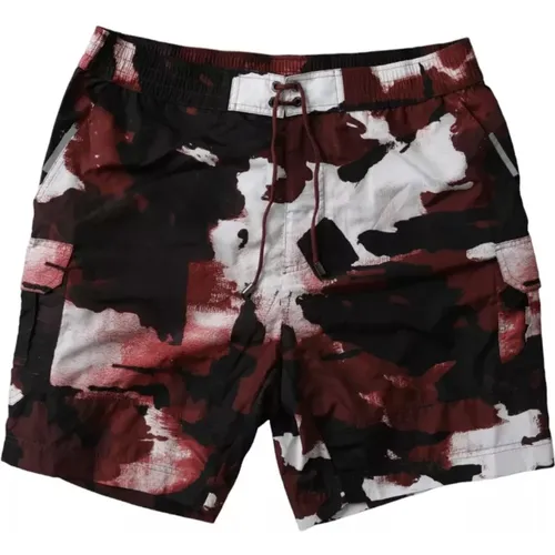 Camouflage Swim Shorts with Pockets , male, Sizes: S, M, L - Dolce & Gabbana - Modalova