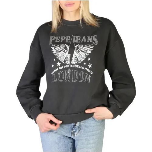 Logo Applique Sweatshirt , female, Sizes: XS, S - Pepe Jeans - Modalova