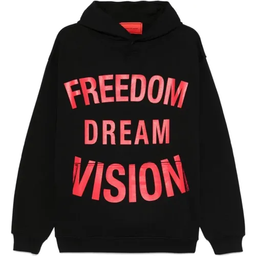 Freedom Print Hoodie , Herren, Größe: M - VISION OF SUPER - Modalova