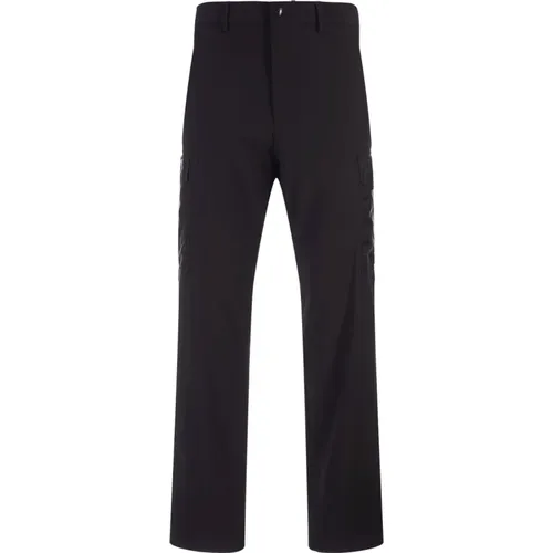 Cargo Trousers with Felt Logo , male, Sizes: XL - Moncler - Modalova