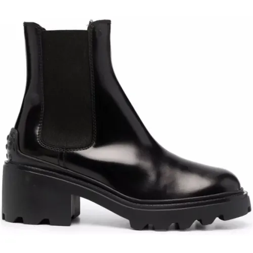 Elegant Leather Ankle Boots , female, Sizes: 5 1/2 UK - TOD'S - Modalova