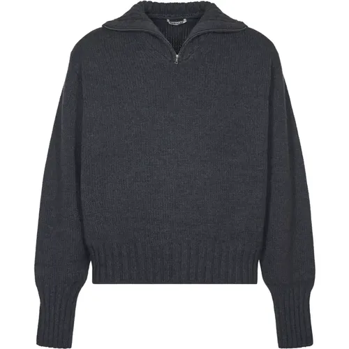 Soft Wool Knit Half-Zip Sweater , male, Sizes: XL, 2XL - Auralee - Modalova