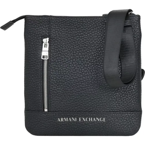 Herren Schwarze Kunstleder Umhängetasche - Armani Exchange - Modalova