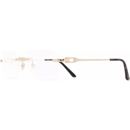Gold Optical Frame for Everyday Use , male, Sizes: 55 MM - Cartier - Modalova