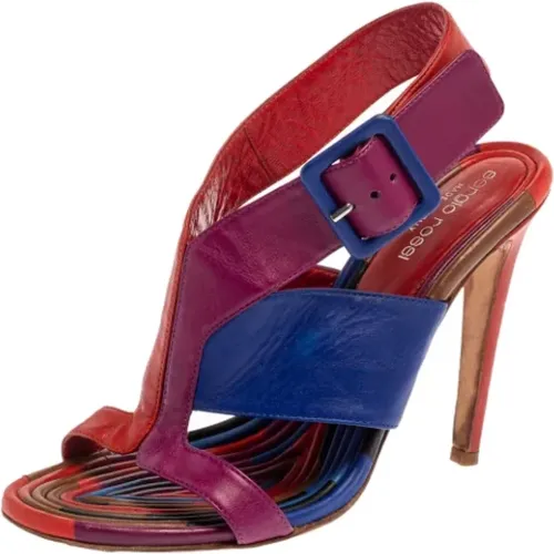 Pre-owned Leder sandals , Damen, Größe: 37 1/2 EU - Sergio Rossi Pre-owned - Modalova