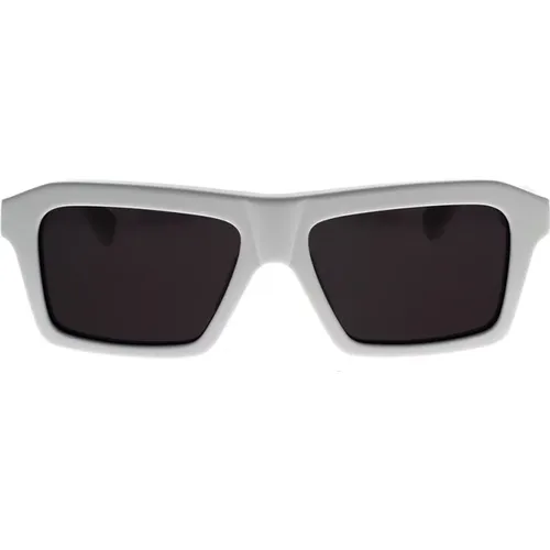 Rechteckige Acetat-Sonnenbrille mit kühnen geometrischen Bügeln - Bottega Veneta - Modalova