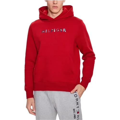 Logo Print Hooded Sweatshirt , male, Sizes: 2XL, L - Tommy Hilfiger - Modalova