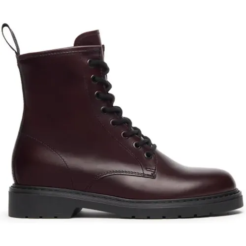 Leder Stiefeletten Bordeaux DryGo Technologie , Damen, Größe: 36 EU - Nerogiardini - Modalova