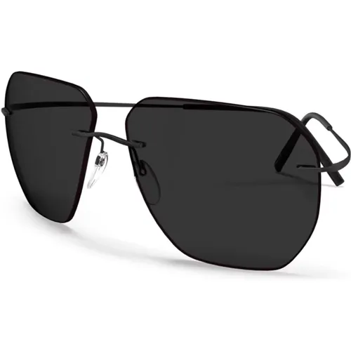 Dark Grey Sunglasses Collection 8743 , unisex, Sizes: 70 MM - Silhouette - Modalova