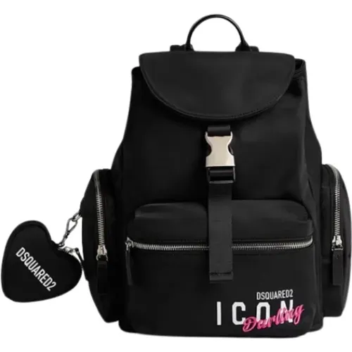 Icon Darling Nylon Backpack , male, Sizes: ONE SIZE - Dsquared2 - Modalova