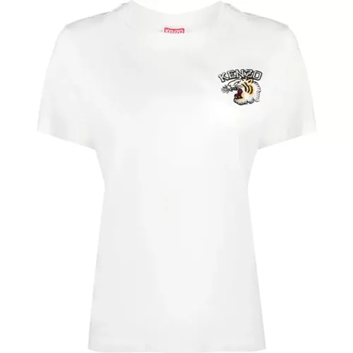 Klassisches Tiger Jersey T-Shirt , Damen, Größe: L - Kenzo - Modalova