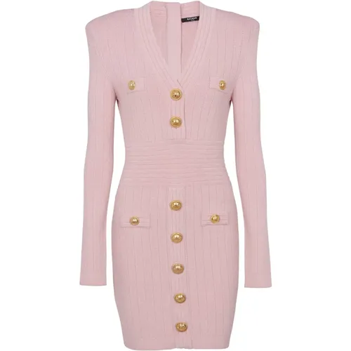 Rose Clair Dress , female, Sizes: S, XS - Balmain - Modalova