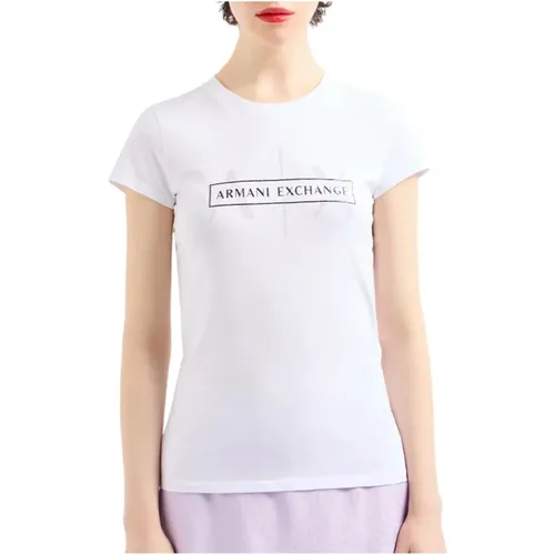 T-Shirts , female, Sizes: XL, L - Armani Exchange - Modalova