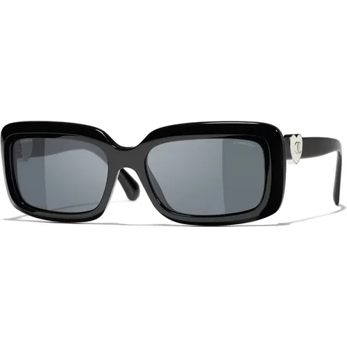 Cc5520 Sunglasses in and Grey , female, Sizes: 56 MM - Chanel - Modalova