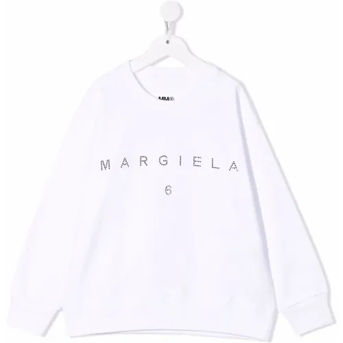 Studded Logo Crew Neck Sweatshirt - Maison Margiela - Modalova