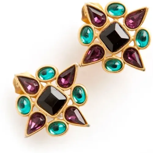 Pre-owned Metal earrings , female, Sizes: ONE SIZE - Yves Saint Laurent Vintage - Modalova