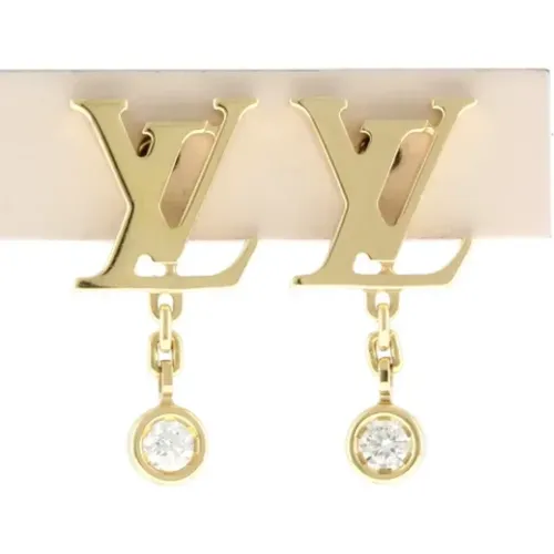 Pre-owned Gold earrings , female, Sizes: ONE SIZE - Louis Vuitton Vintage - Modalova