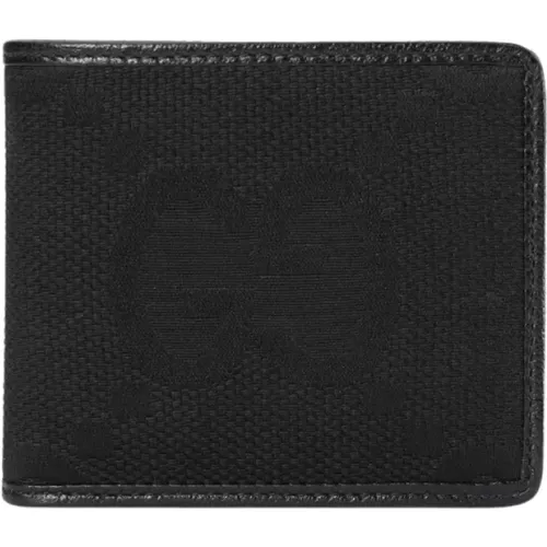 Jumbo GG Geldbörse aus schwarzem Canvas - Gucci - Modalova