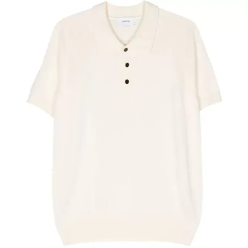 Ivory Polo Shirt , Herren, Größe: S - Lardini - Modalova
