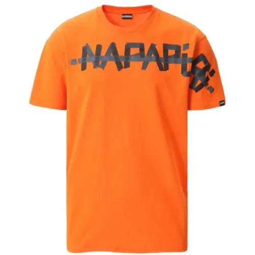 Unisex T-Shirt , Herren, Größe: M - Napapijri - Modalova