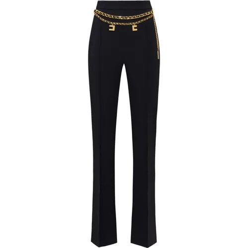 Palazzo Trousers with Chain Belt , female, Sizes: XS, L, XL, M, S - Elisabetta Franchi - Modalova