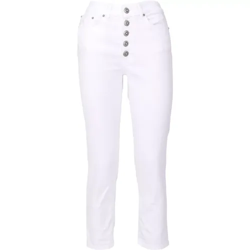 Weiße Kurze Jeans aus Baumwollmischung , Damen, Größe: W28 - Dondup - Modalova
