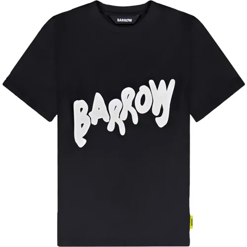 Flock Print T-Shirt , unisex, Größe: L - Barrow - Modalova