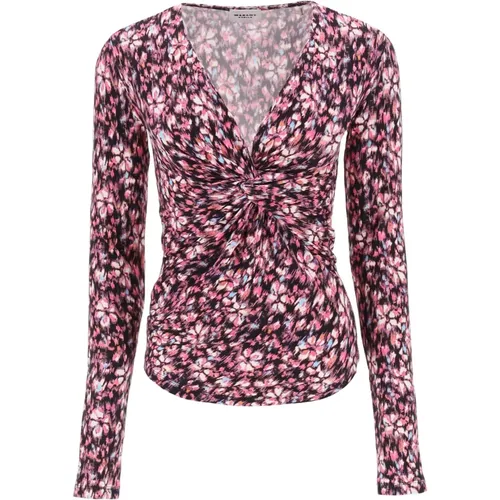 Blumiges Langarm Jersey Top - Isabel Marant Étoile - Modalova