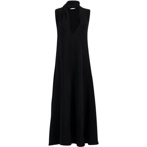 Draped-Detail Maxi Dress , female, Sizes: XS - Salvatore Ferragamo - Modalova