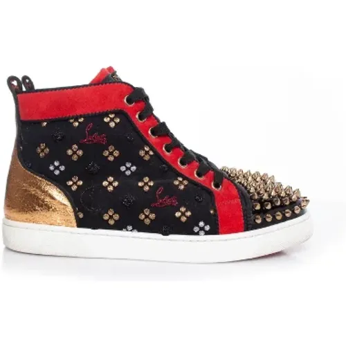 Pre-owned Suede sneakers , female, Sizes: 5 UK - Christian Louboutin Pre-owned - Modalova