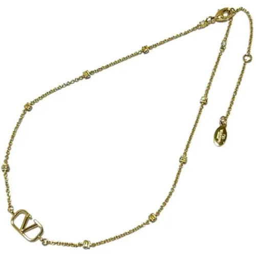 Pre-owned Metal necklaces , female, Sizes: ONE SIZE - Valentino Vintage - Modalova